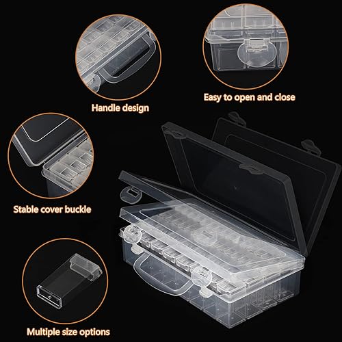 Miniatura 8 de Caja organizadora de almacenamiento de semillas de plástico con 48 ranuras organizador de almacenamiento de semillas reutilizable transparente con