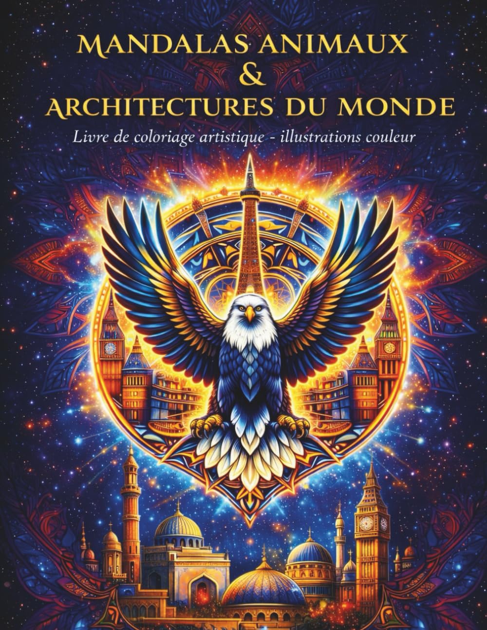 Mandalas Animaux & Architectures du Monde: Livre de Coloriage Artistique - Illustrations couleur