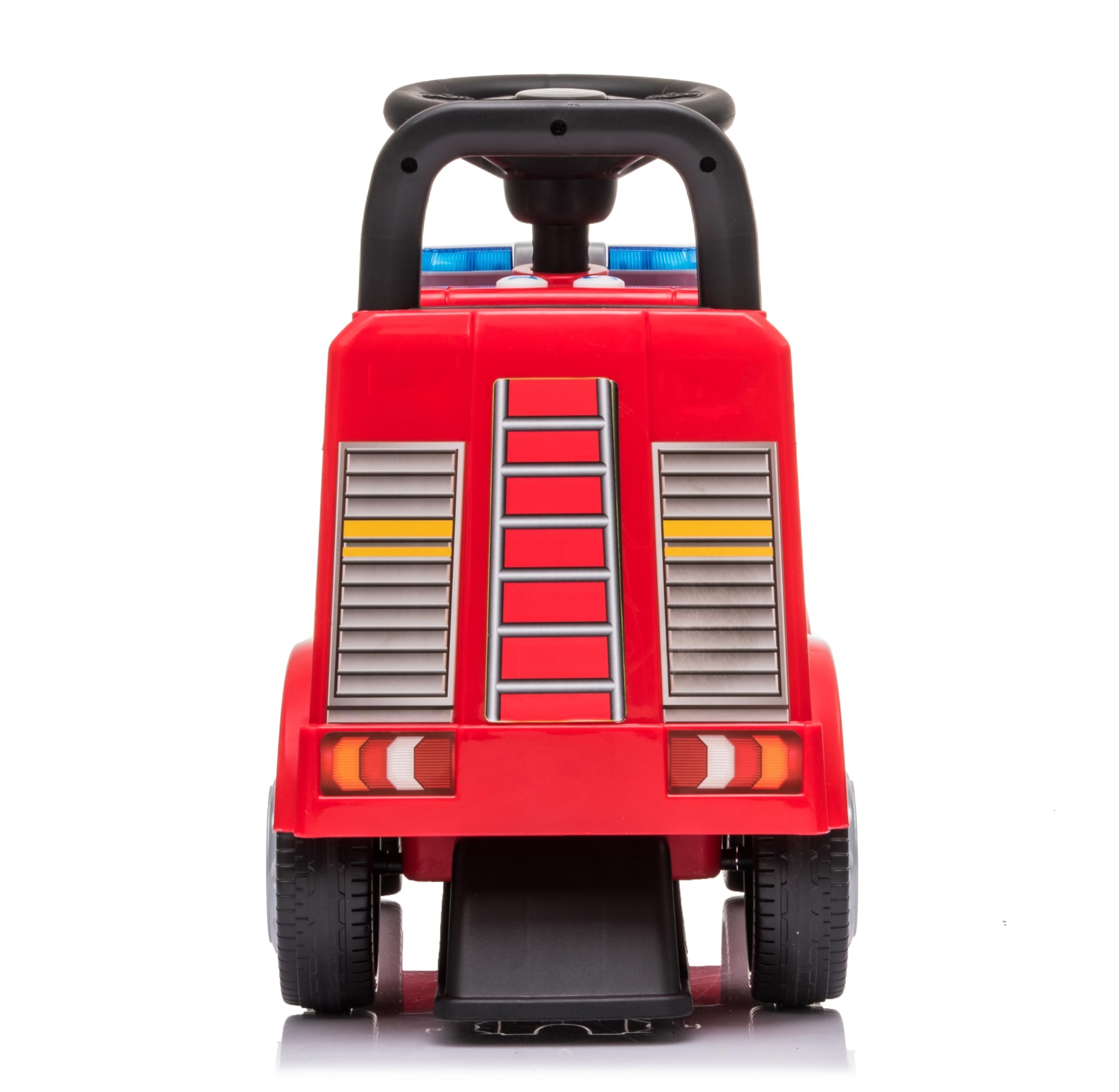 Camion Pompieri Cavalcabile Primi Passi per Bambini 1‑3 Anni con Licenza Mercedes – Sirena, Clacson, Schienale Ergonomico, Vano Portaoggetti, Antiribaltamento