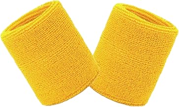 Wristbands Sweatbands Wrist Men Women 2 PCS Sports Sweat Bands for Running Exercise Gym Sports Tennis Basketball Moisture Wicking (Size: 3.15 x 3.15 inches)