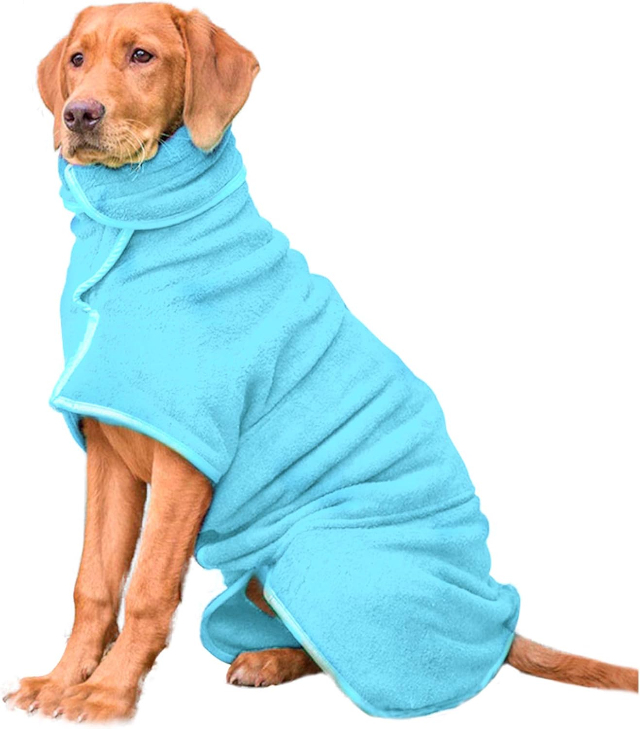 HAPPY HACHI Dog Towel Robe Super Absorbent, Microfibre Dog Drying Coats