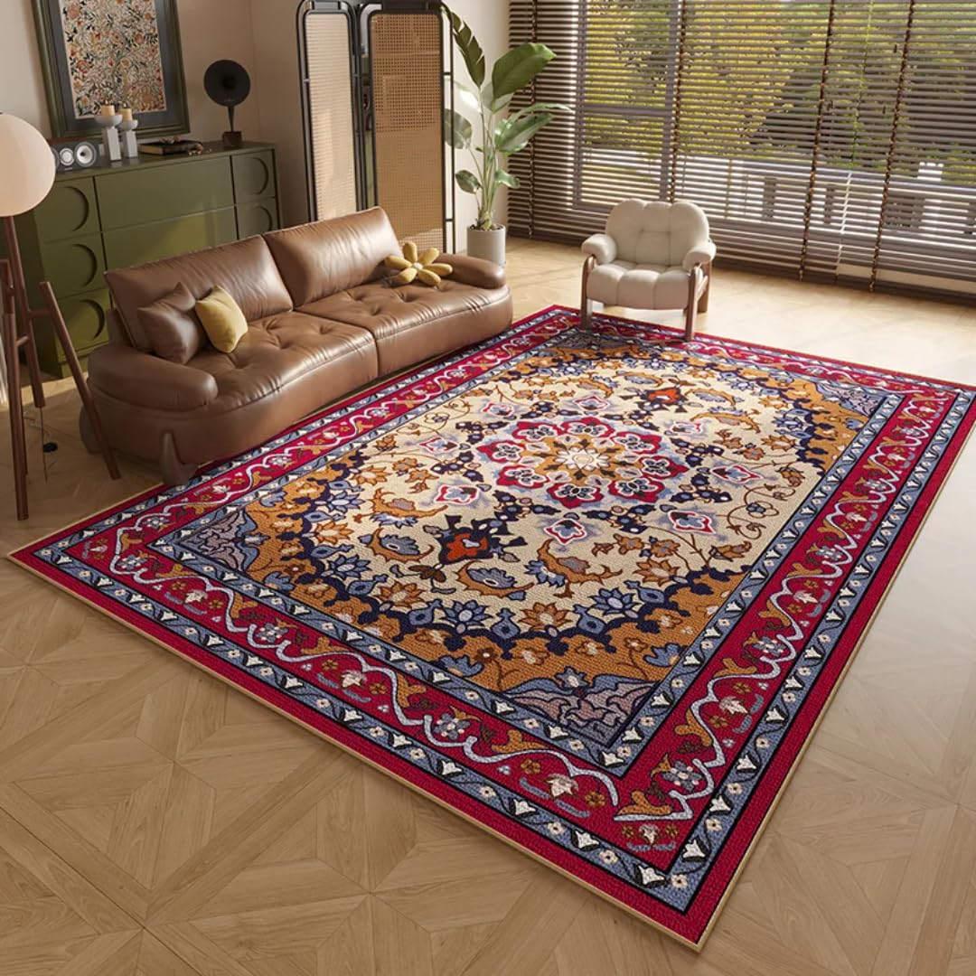 Tapis de salon américain rétro grand format doux lavable 80x160
