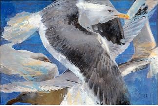 Frenzy in Flight Giclee Art Print Poster from Artwork by Artist Lisa Sofia Robinson 12" x 18"