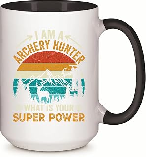 Archery Superpower Gifts for Archery Lovers Express Your Inner Archery Hero 11oz 15oz Inner Color Accent Mug