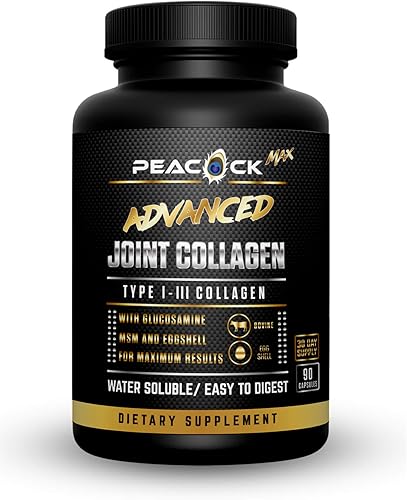 Miniatura 1 de Peacock Max Advanced Joint Colágeno Condroitina MSM Ácido hialurónico para hombres y mujeres Suplemento antienvejecimiento para piel cabello uñas