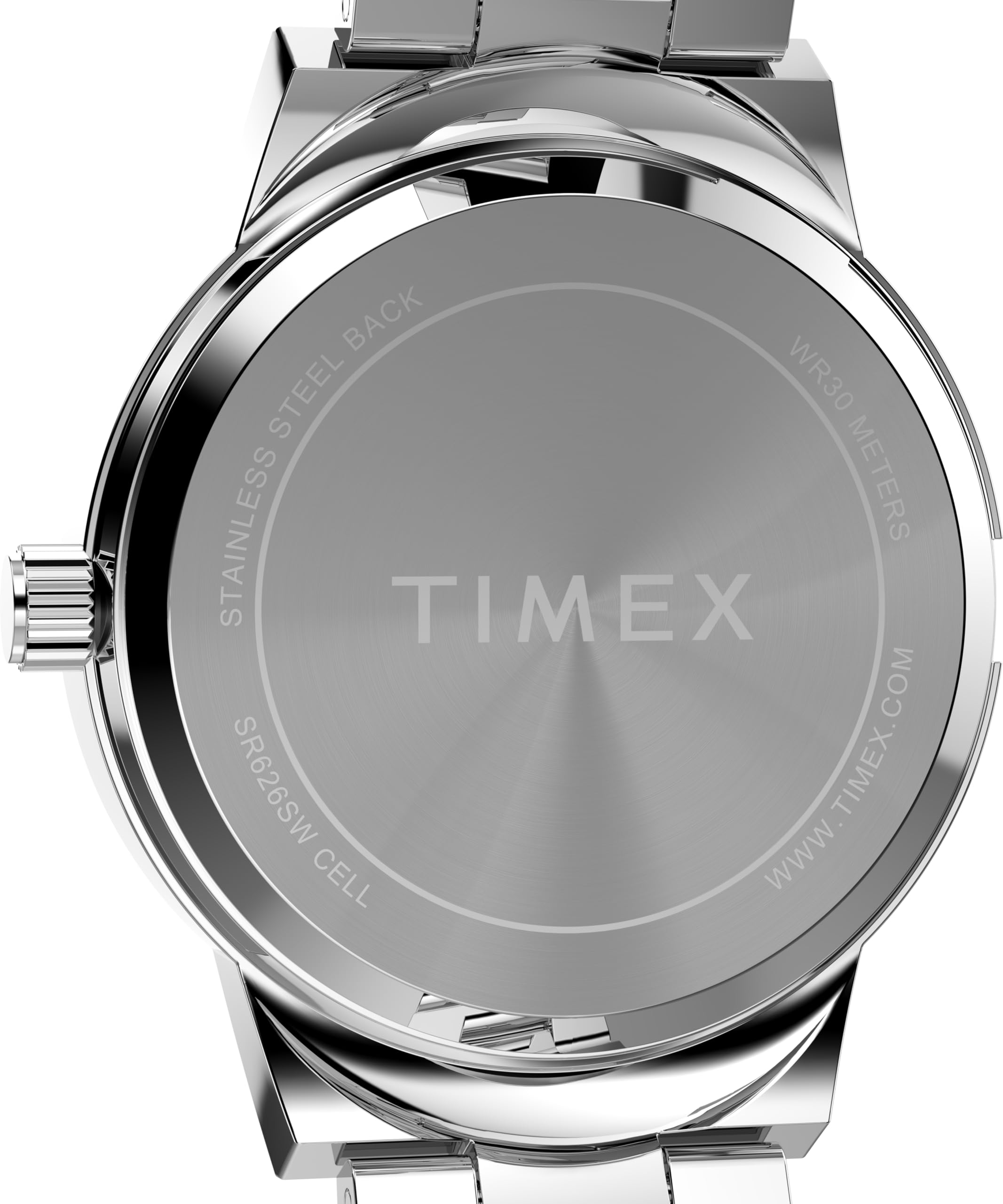 Timex Main Street TW2Y38400 Zegarek damski, 30 mm, bransoleta ze stopu metali szlachetnych w srebrnym kolorze, srebrna tarcza i srebrna koperta