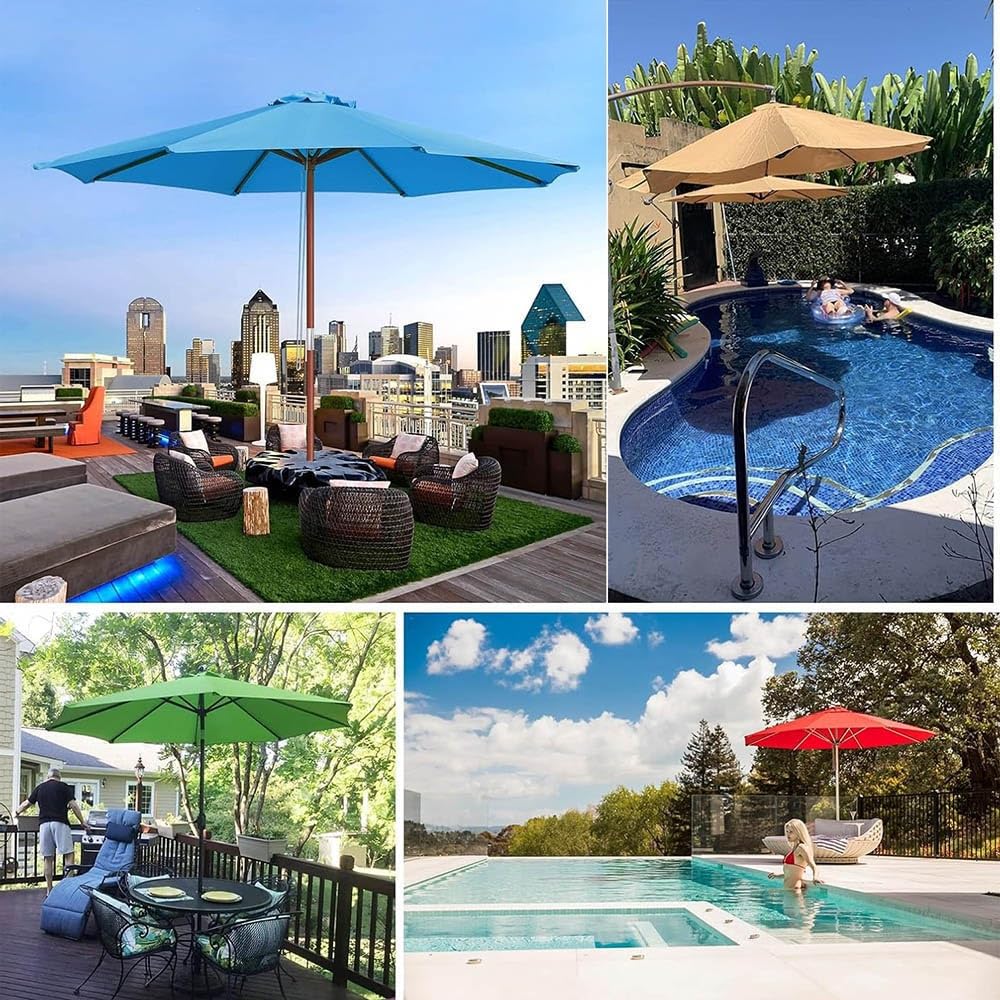 Challenger T2 glow premium parasol 300x300 cm antraciet faded black - AVH Outdoor Tuinmeubelen