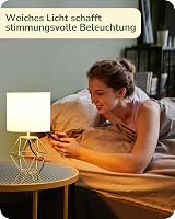 EDISHINE Asztali Lámpa Fehér Linen Árnyékolóval és Arany Gyémánt Talppal E14 LED 6