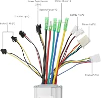 Alomejor 36V 48V 500W Kefe Nélküli Motor Vezérlő Lámpa Kábelezéssel E-bike Kerékpár Roller Elektromos Bicikli Alkatrész 2