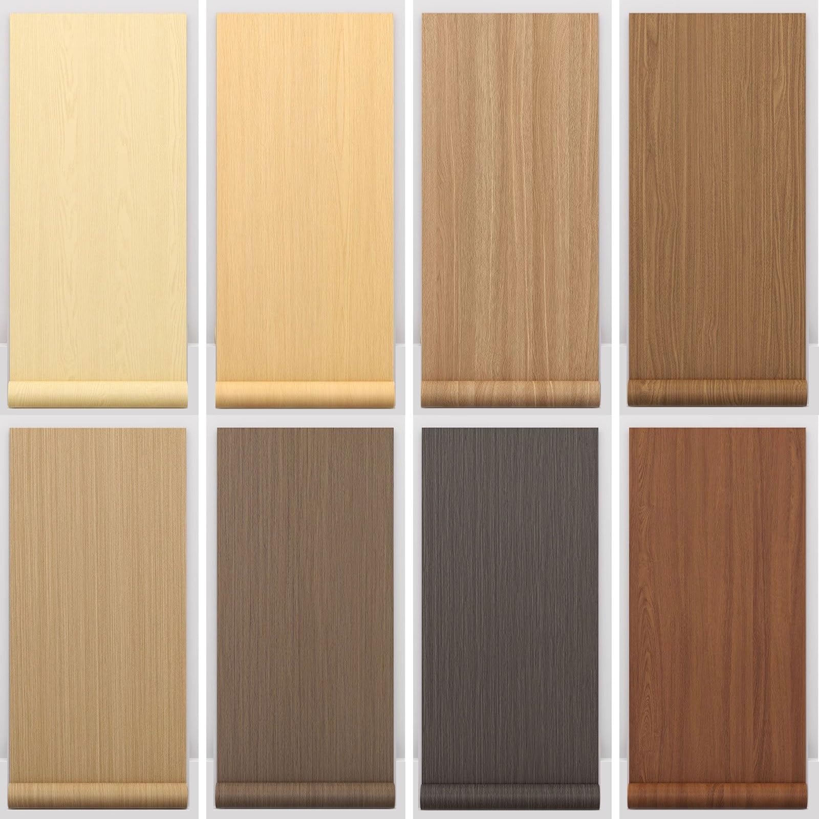 Eiauiuo Wood Effect Self-Adhesive PVC Table Protector Foil, Removable Waterproof Wallpaper For Furniture, Kitchen, Bedroom, Living Room, Cupboard, Durable Tablecloth For Home Décor(Wählen-004,40x500cm