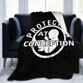 Anti-Fetal Protection Conception Throw Blanket 50"x40" Soft Cozy Flannel Blanket for Couch Bed