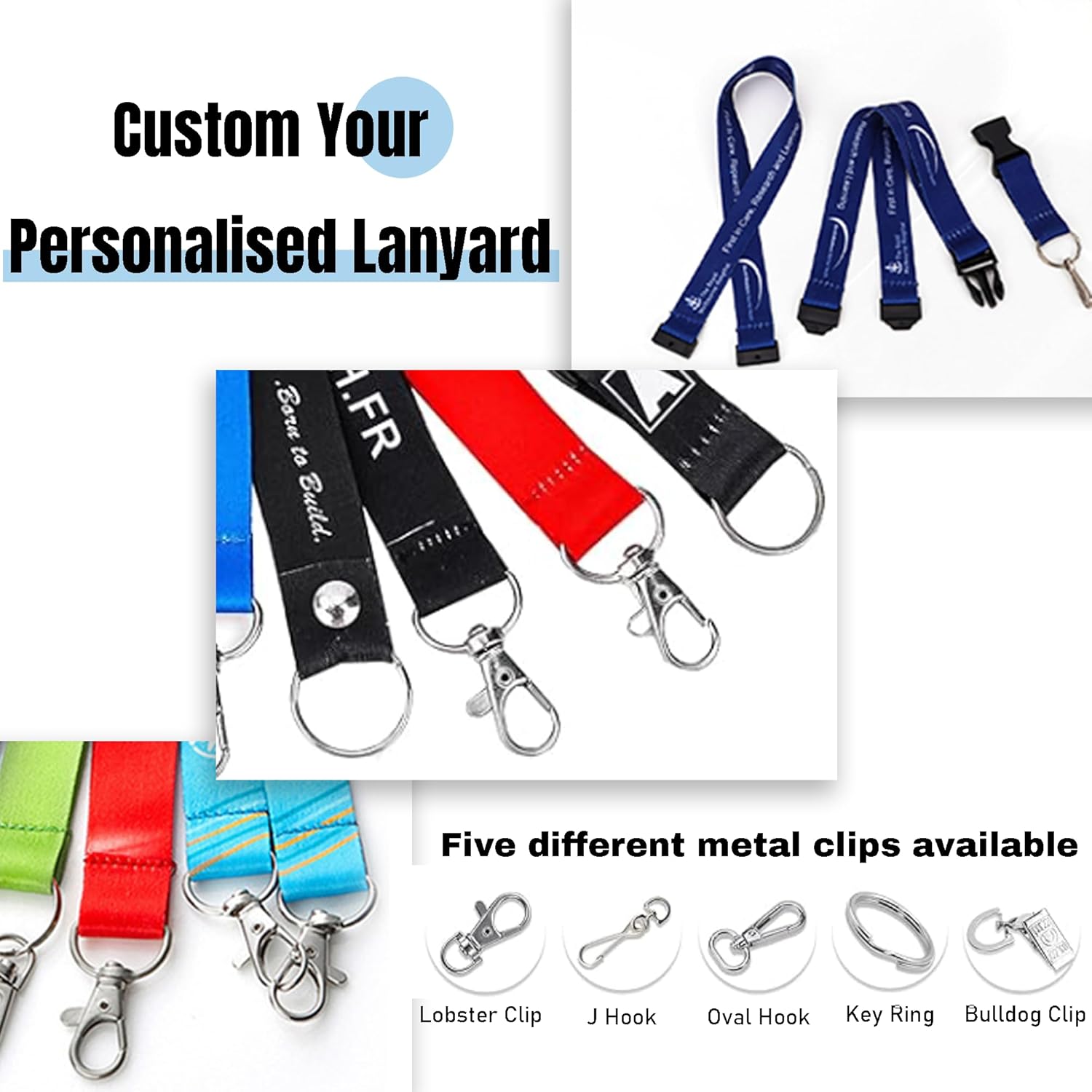 Personalized Custom Lanyards 10-5000PCS for Neck Strap ID Badges, Customized Lanyards Bulk with Text/Logo/Photo/Name,Customize Neck Lanyard for ID Card Badge Holder, Teacher, Office, Business etc - Image 5