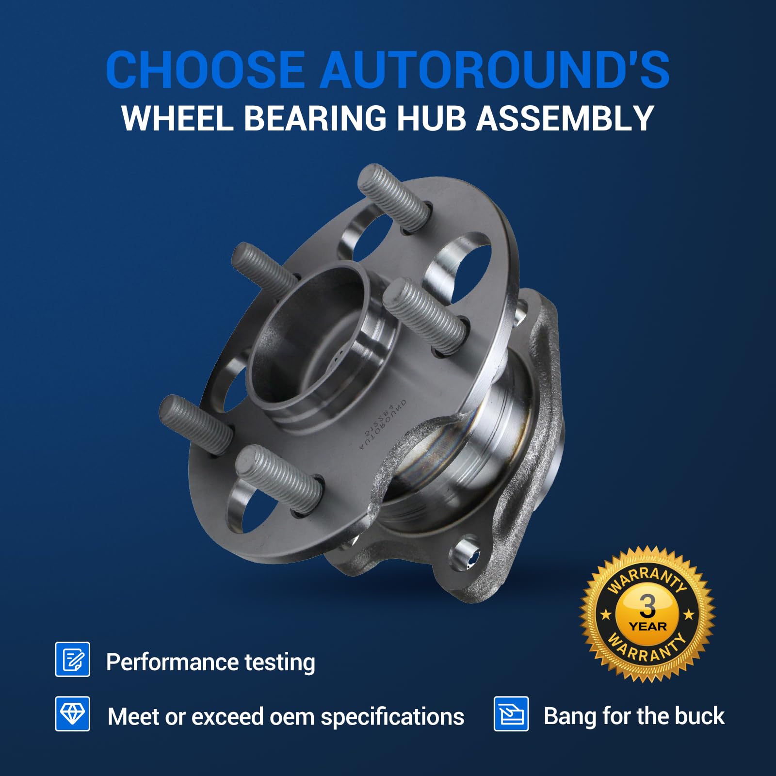 Amazon.com: Autoround 512284 Pair Rear Wheel Bearing and Hub