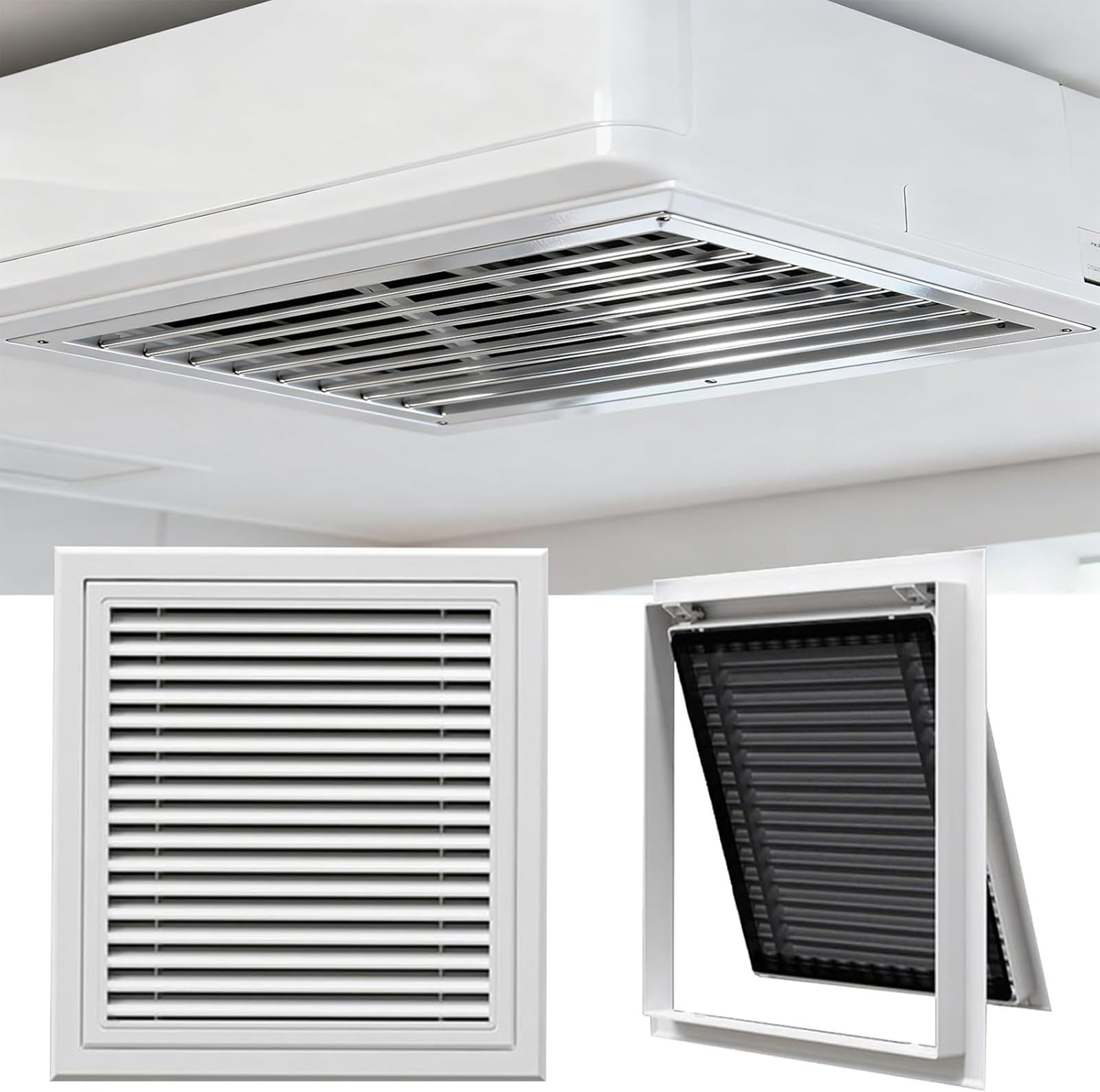 Genérico Rejilla de ventilación, Cubierta de ventilación de Aire Acondicionado, Pantalla Blanca extraíble para Uso Interior/Exterior, Entrada de Aire frío para el hogar – Fácil de Instalar,