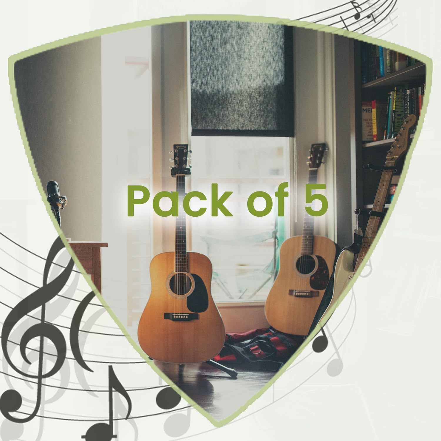 Gravity Picks Acrylic Guitar Picks - Polished, Sharper & Stronger Bevels for Brighter Sound & Tighter Grip - 1.5mm Stealth Design & Standard Thickness - Handcrafted in California (5 Pack)