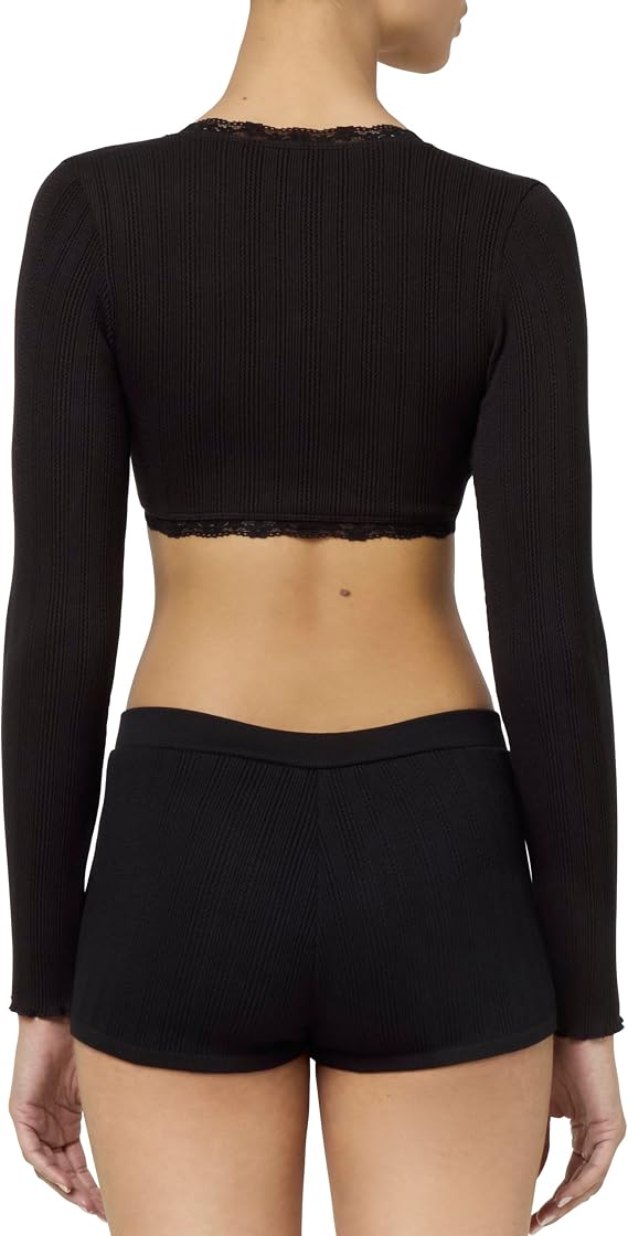 Florence by Mills Women's Villa Collection Pointelle Tie Front Top