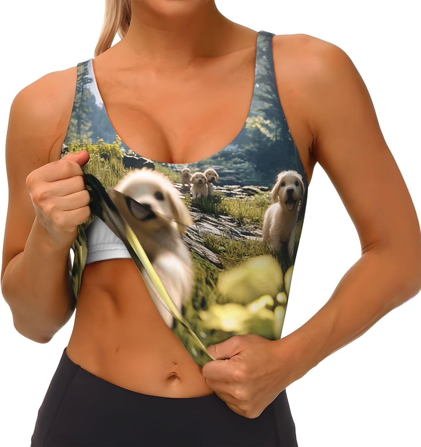 A Lively Little Dog Women's Sports Bras - High Support Workout Tops for Women, Yoga Sports Bra, Bralettes with Support
