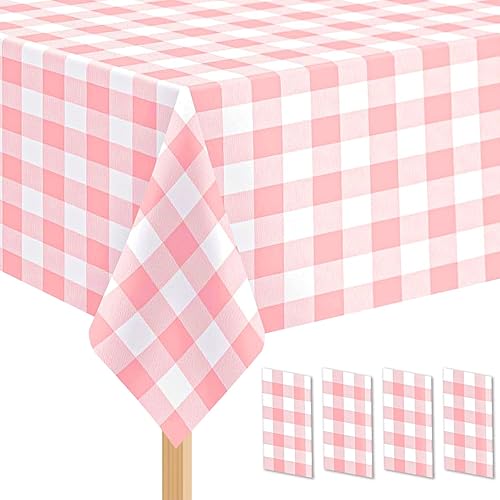 Miniatura 35 de Paquete de 2 manteles rectangulares desechables de plástico color verde salvia, de 54 x 108 pulgadas, manteles de plástico verde salvia para E02