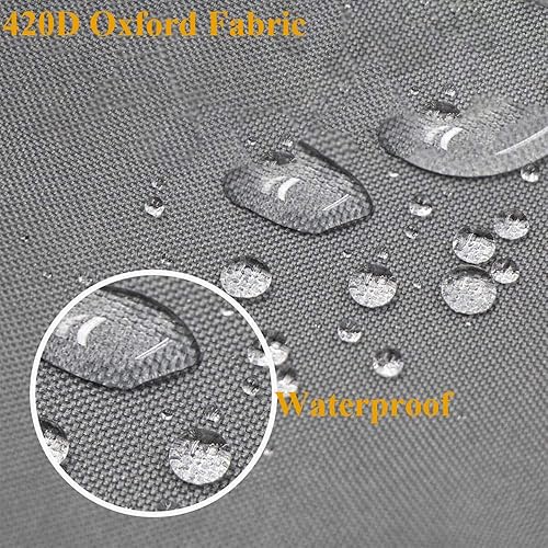 Miniatura 3 de Skyour Funda protectora para sofá modular de patio, impermeable, resistente, 420D, Oxford, para exteriores, con hebillas reforzadas a prueba de