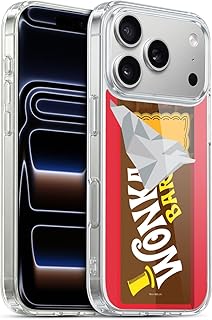 Head Case Designs Officially Licensed Willy Wonka and The Chocolate Factory Candy Bar Graphics Gel Case [Military Grade Protection] Compatible with Apple iPhone 17 Pro and Compatible with MagSafe