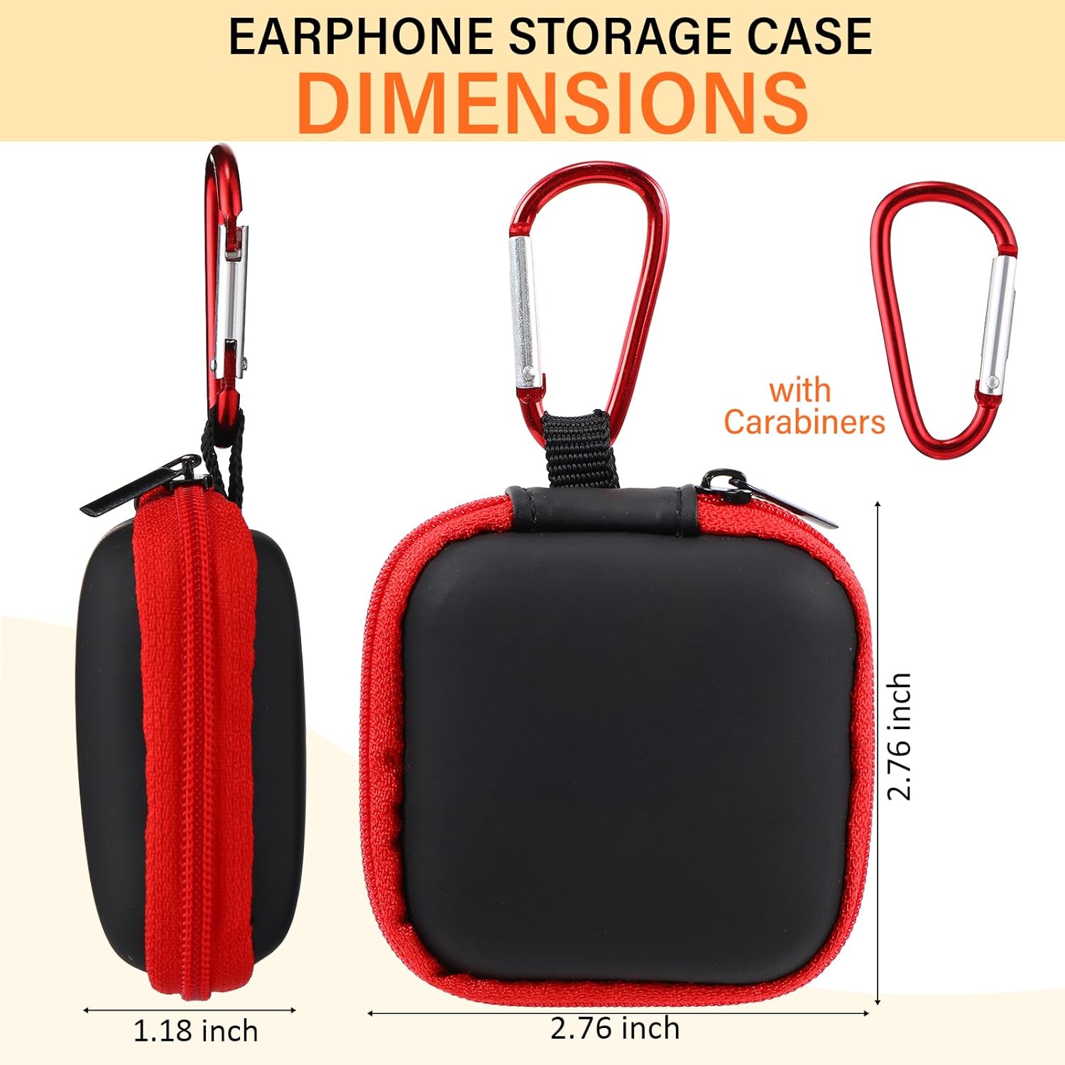 Paterr 30 Pack Square Earbud Case Multicolor Pouch Portable Earbud Storage Holder Small Headphone Carrying Case with Clip for Earpieces Memory Card Camera Chips Storage