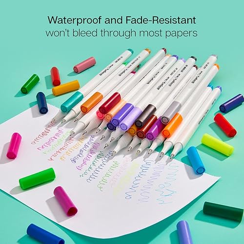 Miniatura 5 de KINGART Studio - Bolígrafos de línea fina, juego de 48 colores, punta ultrafina de 0.016 in para dibujar, bocetar, diario, colorear para adultos y