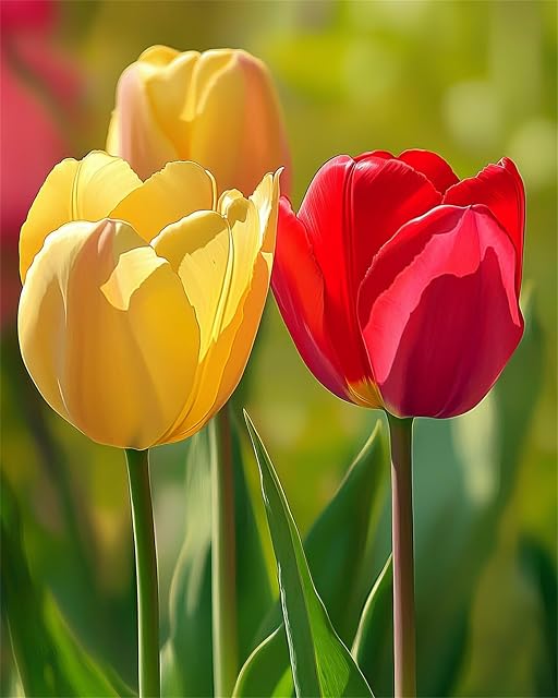 Puzzle De 2000 Piezas para Adultos, Flores de tulipán Rojo Rompecabezas Adultos 2000 Piezas, Puzzles Clásicos