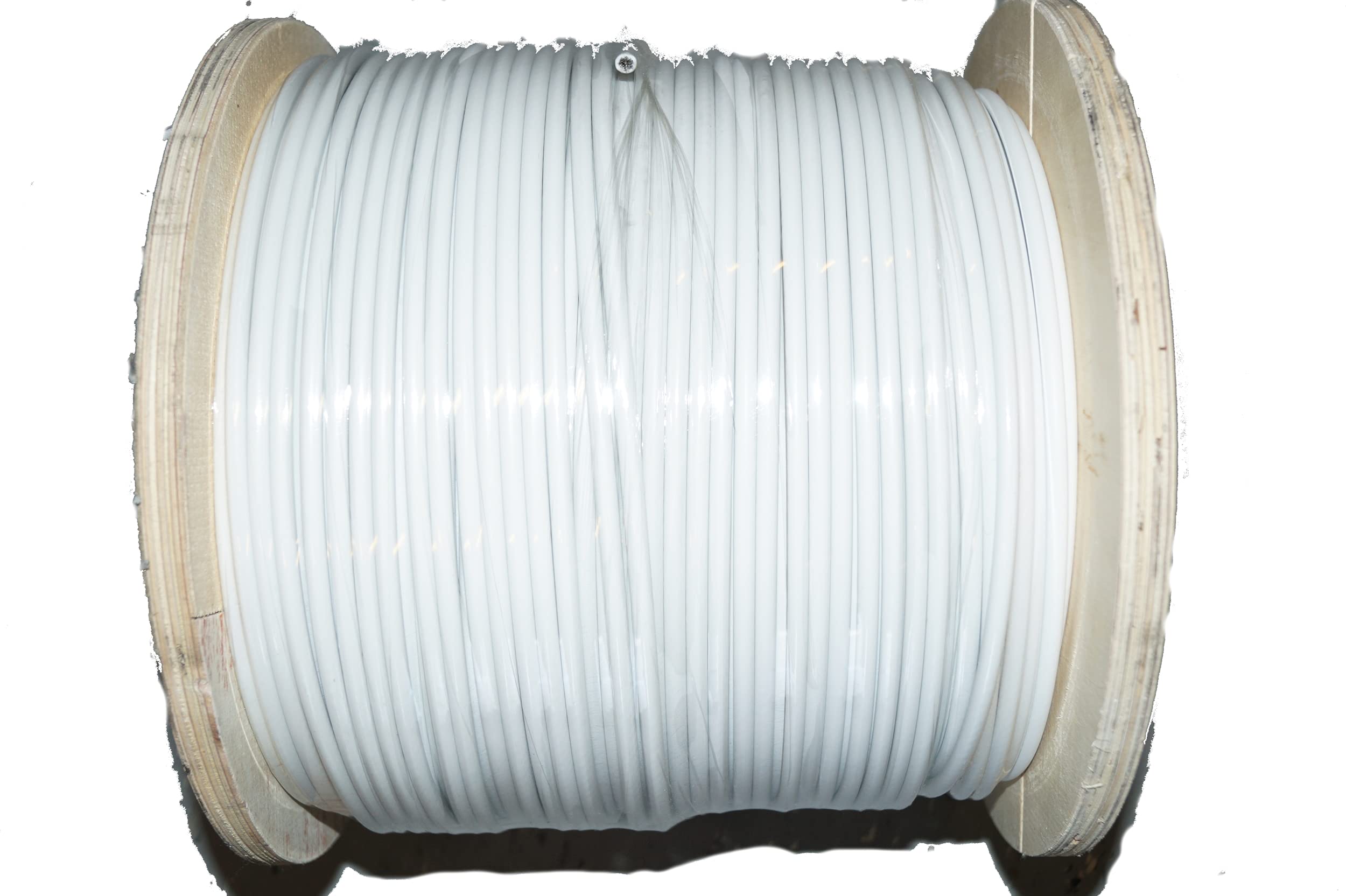 Fune metallica per ringhiere, 5 mm, 25 m, in acciaio inox A4, rivestito in PVC, 3,0/5,0 mm, bianco, A4 NIRO, Nirosta