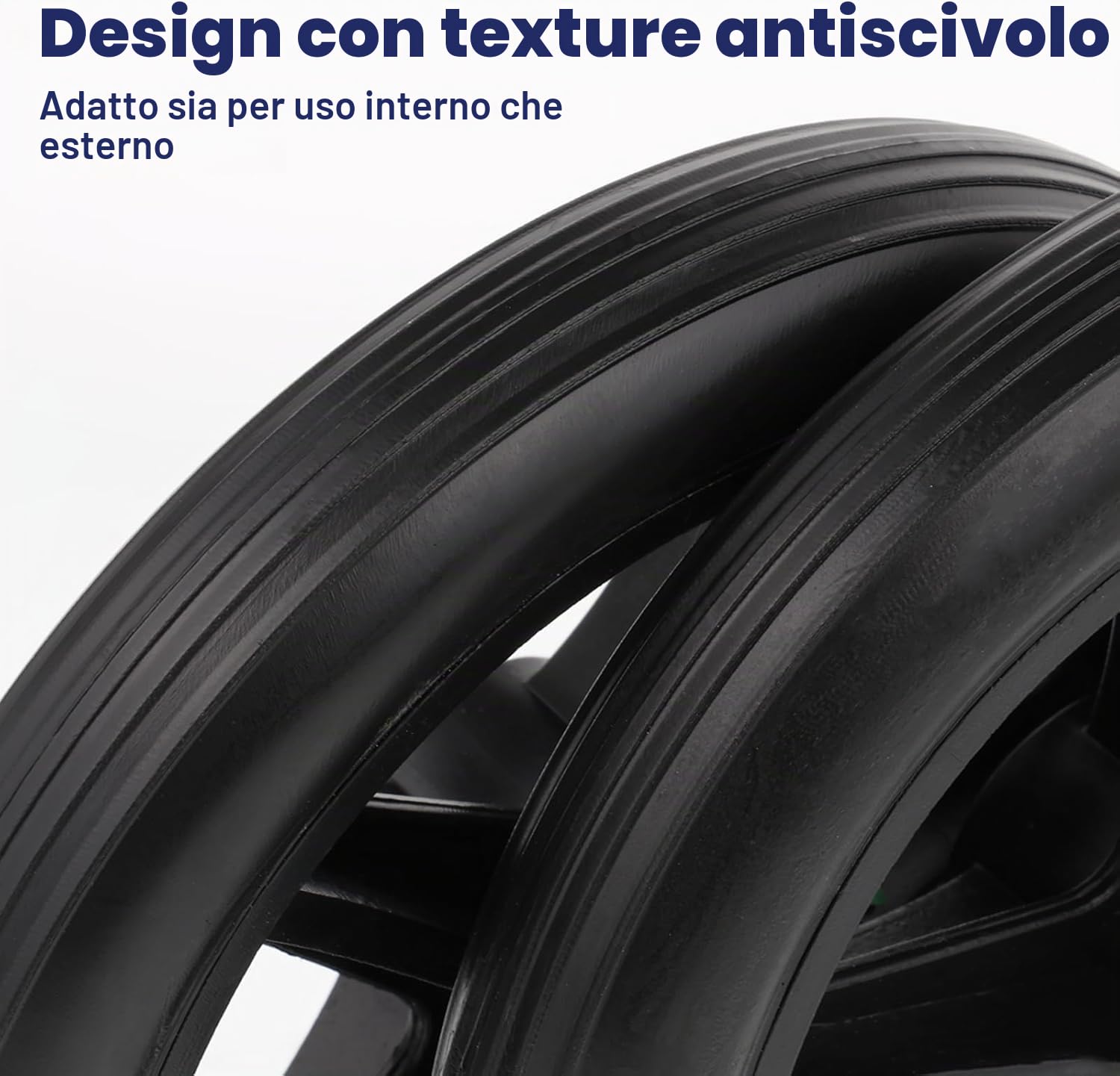 4 pezzi ruote di ricambio solide da 150 mm, materiale in gomma ecologico, pneumatici in PU resistenti all'usura, mozzo in ABS antiscivolo e durevole, ruote di ricambio per sedie a rotelle