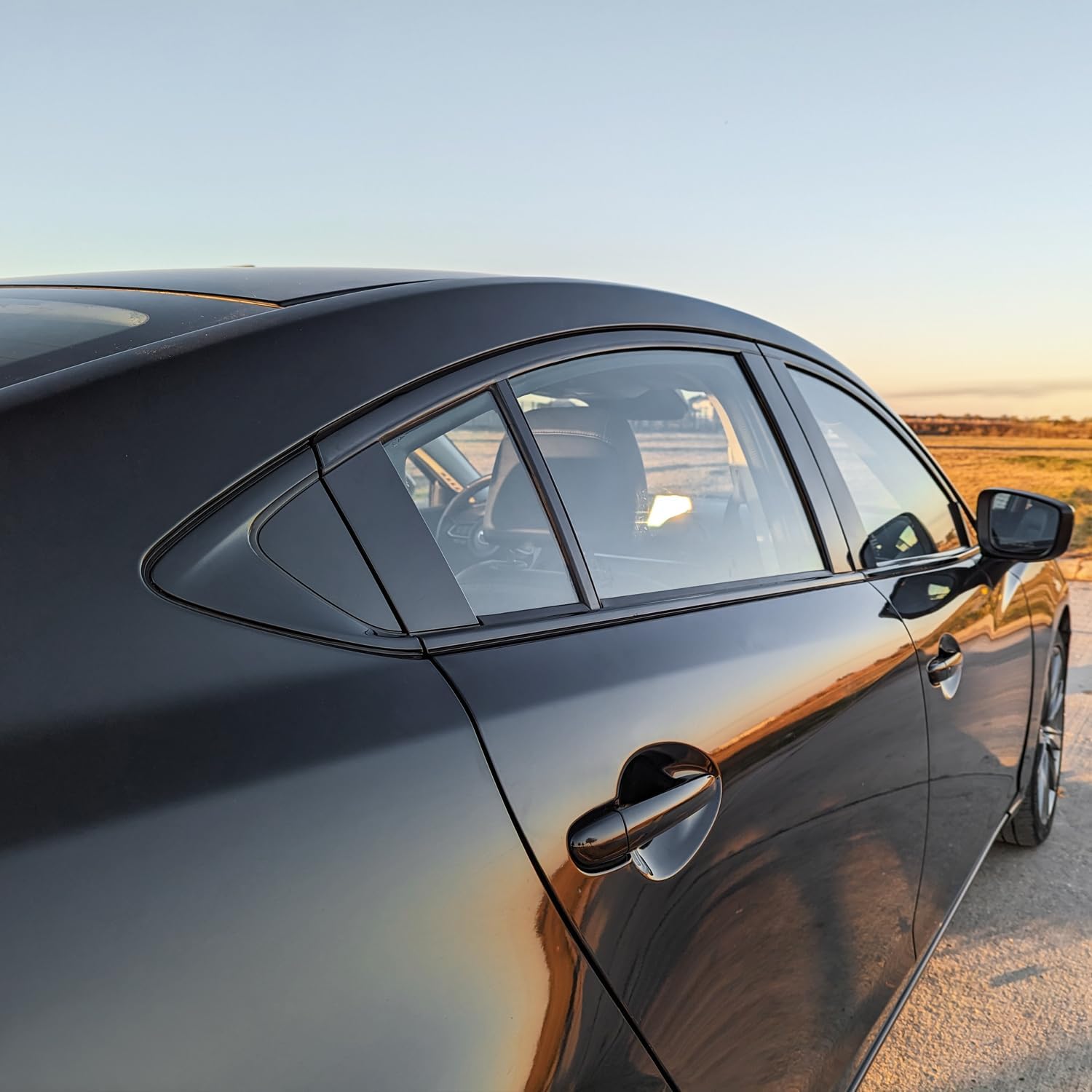 SlickMod Chrome Delete Blackout Vinyl Overlay for 2014-2021 Mazda 6 Window Trim (Gloss Black)