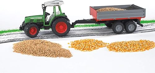 Miniatura 5 de Bruder 02104 Fendt 209 S Tractor de granja con remolque de punta