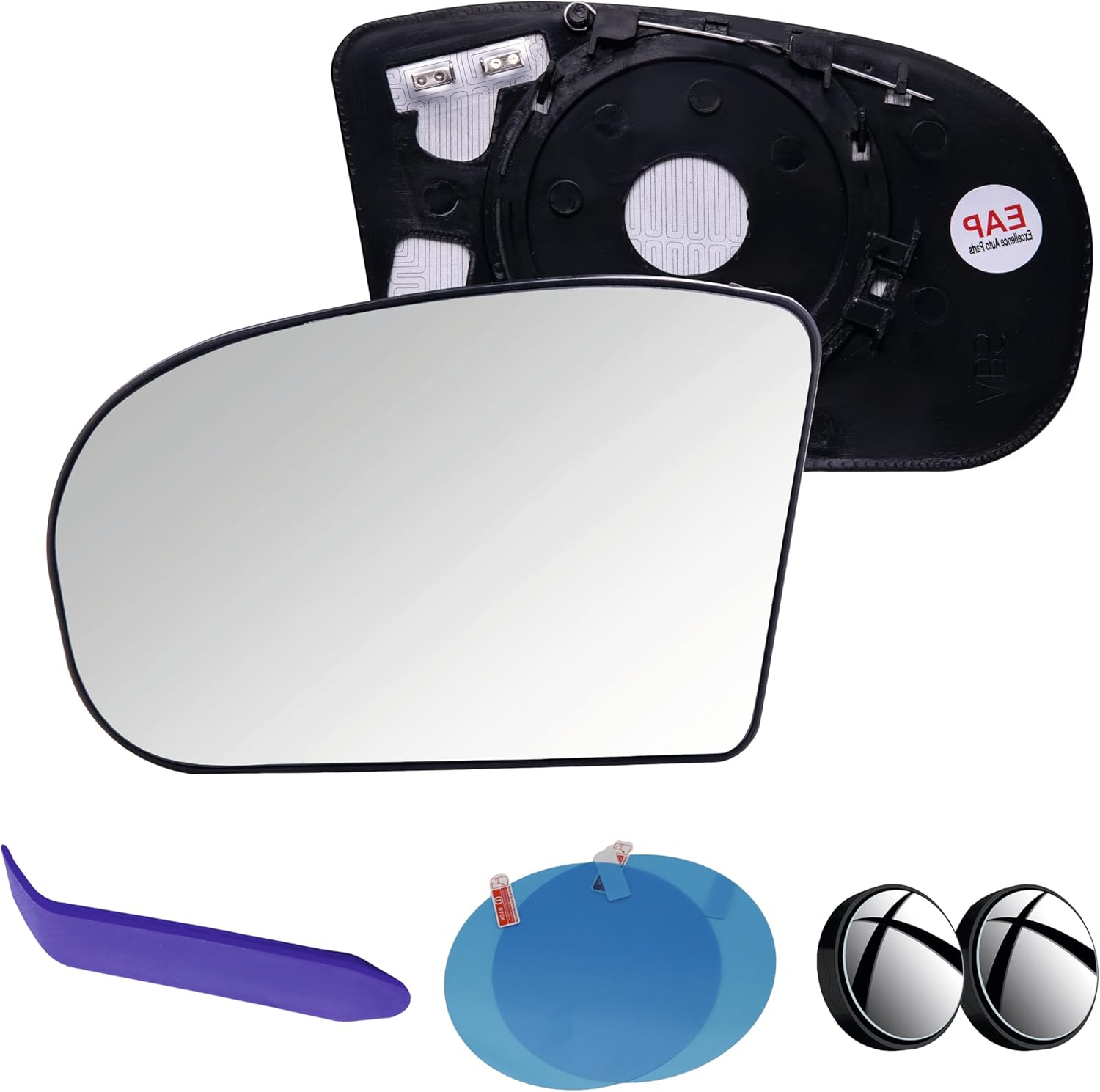 EAP Driver Side Mirror Glass Compatible With cedes E-Class W210 2001-2002, E-Class W211 2003-2006, C-Class W203 2001-2007, Heated Without Auto Dimming, 2118101321