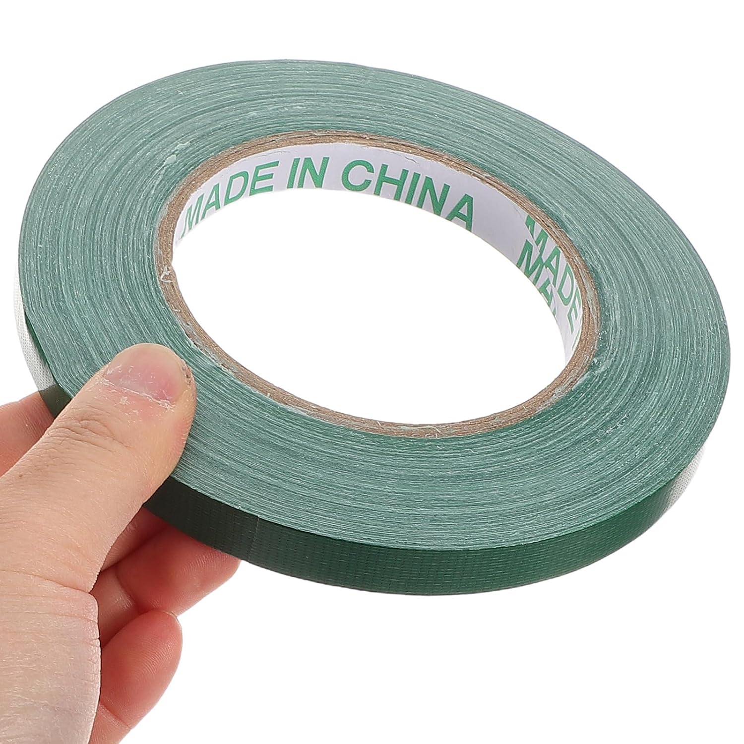 Green Floral Tape for Florists Waterproof Cloth Stem Wrapping Tape 1.2cm X 50m for Bouquet Arranging and Wreath Decorating Supplies