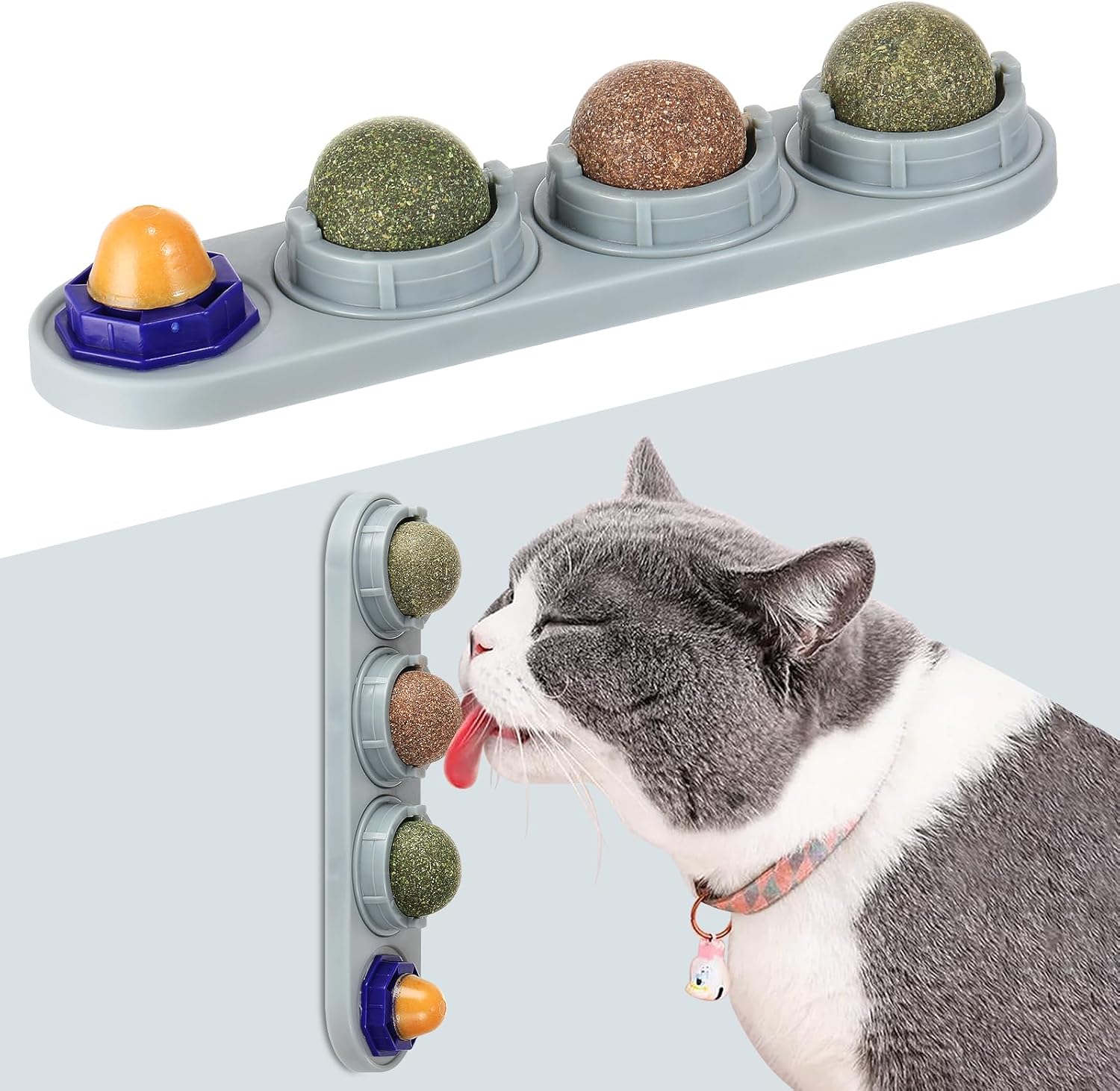 YASUOA Catnip Ball for Cats, 4 Flavors Cat Nip Interactive