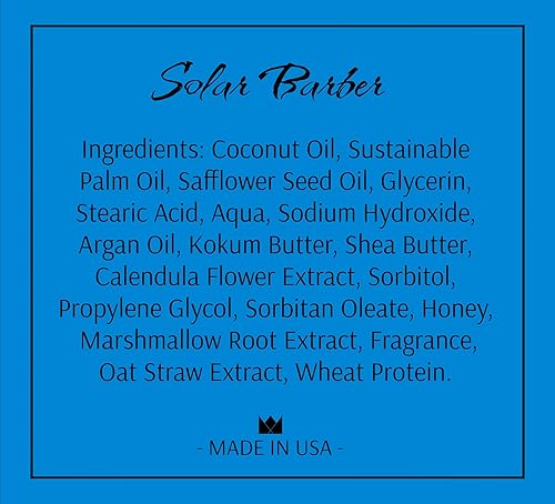 Miniatura 19 de Jabón de afeitar prémium para hombres. Alimentado con aceite de coco, manteca de karité y leche de cabra. 3.6 onzas (paquete de 1) (bárbaro)