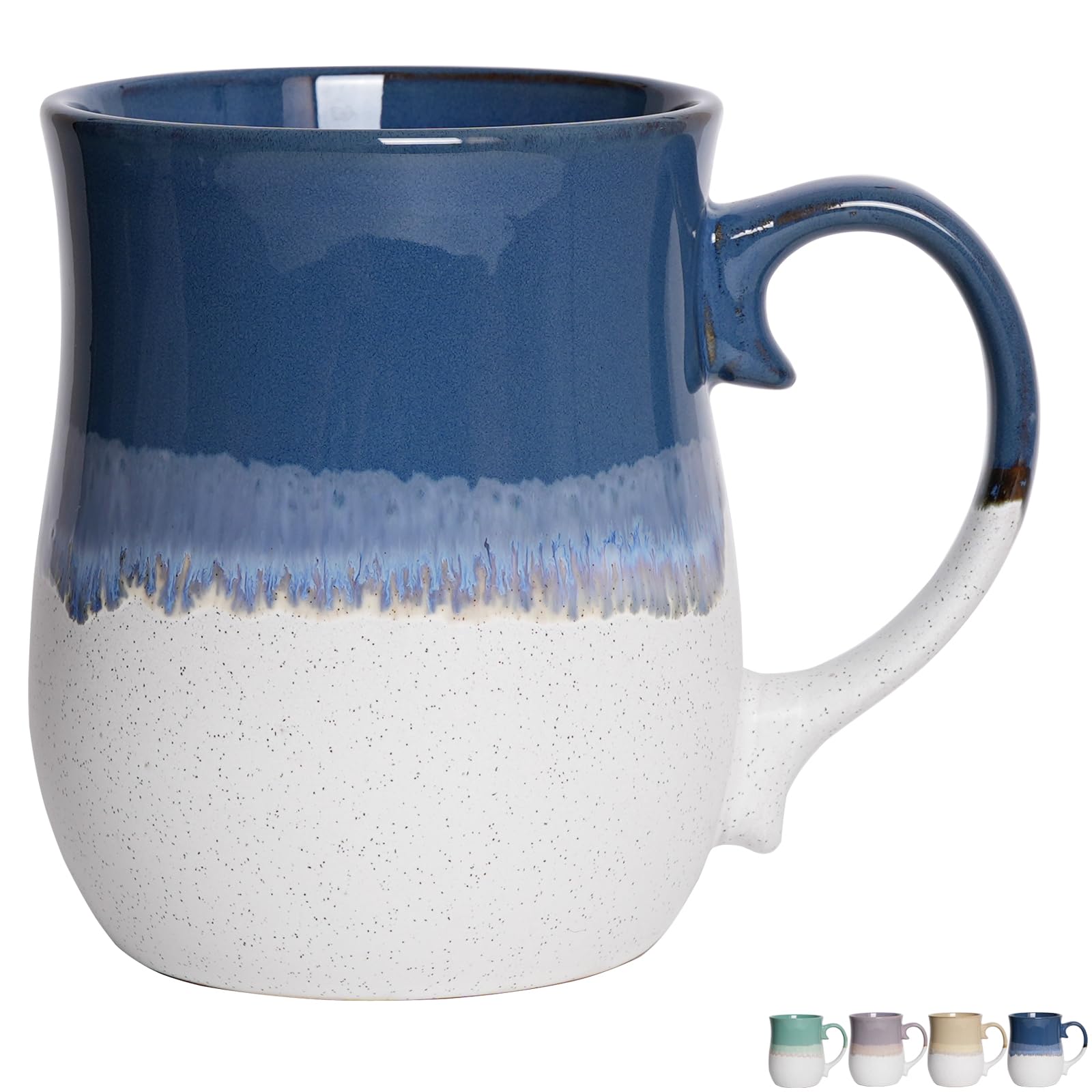 Amazon.com: Bosmarlin Extra Large Ceramic Coffee Mug, 26 Oz, Dishwasher and  Microwave Safe, Big Oversized Tea Cup, Reactive Glaze (Deep Blue) : Home &  Kitchen