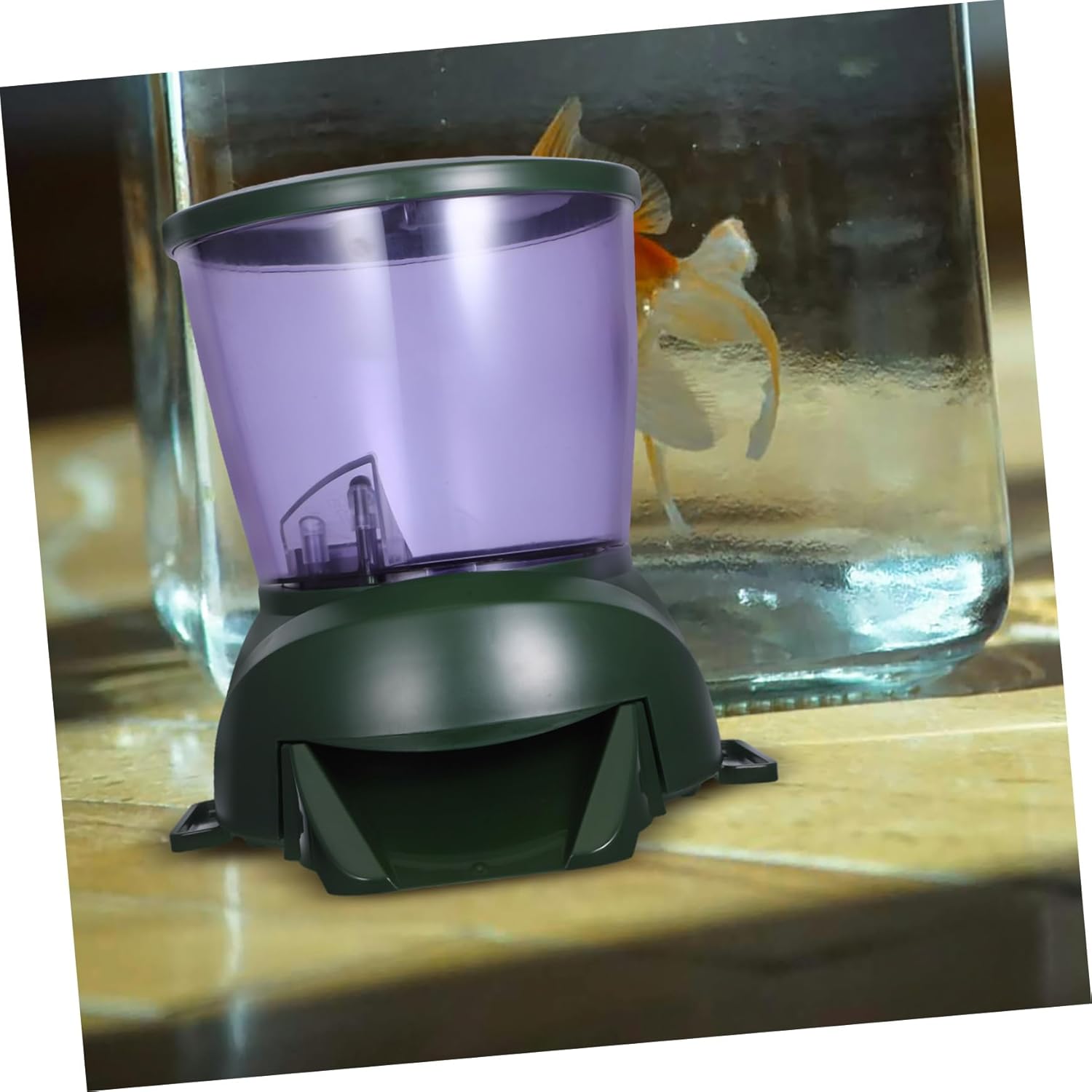 Milisten Automatic Fish Feeder with LCD Display for Aquariums and Ponds Timed Ration System Durable Design for Fish Tank Accessories Up to Days Feeding Batteries Not Included