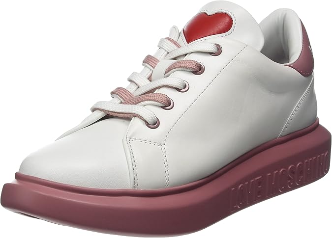 Love Moschino Damen Sneakerd.Gummi 40 Kalbsleder Sneaker  