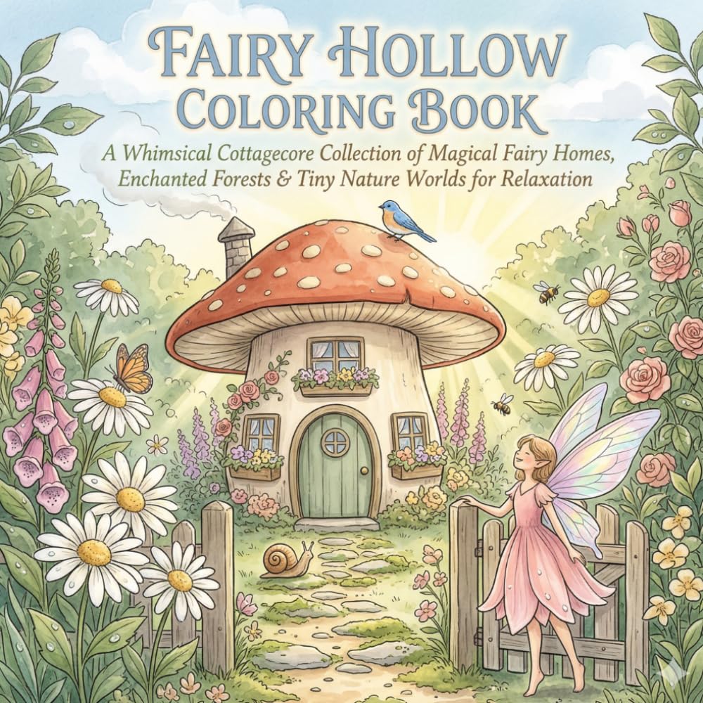 Fairy Hollow: A Whimsical Cottagecore Collection of Magical Fairy Homes, Enchanted Forests & Tiny Nature Worlds for Relaxation (Fantasy & Magical)