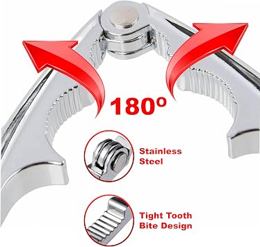 Primes DIY Stainless Steel Nutcracker | Heavy Duty with Non-Slip Handle Nut Opener Tool for Nuts Walnut Hazelnut Almonds Pecan