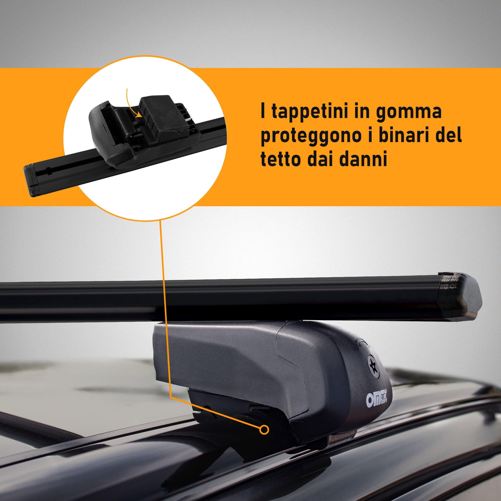 CHROMEMASTER Portapacchi da Tetto, Barre Tetto; Compatibile con Mercedes GLC 2015-2022; Per il Trasporto di Box da Tetto, Portabiciclette, Scala | Struttura Leggera e Resistente in Alluminio