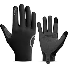 Breathable Bike Gloves for Men Women, Full Finger Pad Cycling Gloves, Touchscreen Reflective Mountain Biking Bicycle