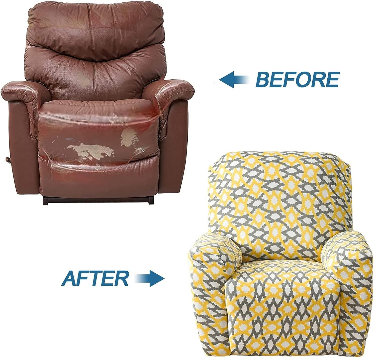 HUIXI- Housse De Fauteuil Relax Extensible 1 Place Couverture De Chaise