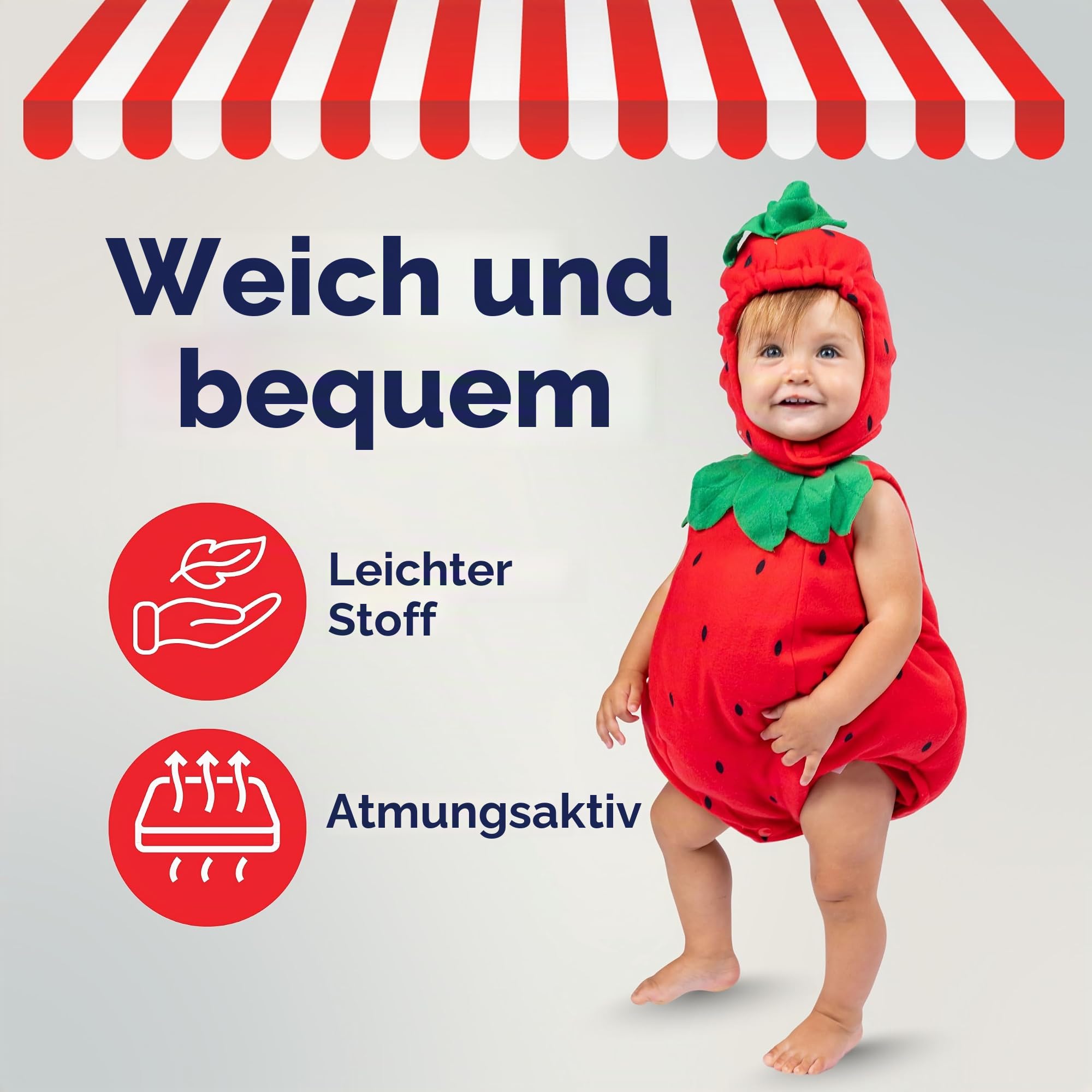 Dress Up America Süßes Baby-Erdbeer-Kostüm