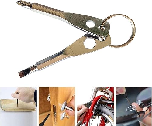 Miniatura 4 de Buspoll Herramienta de destornillador portátil con funciones 3 en 1 y 4 en 1, llave y abridor de botellas, gran regalo para hombres para trabajos en