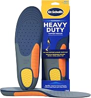 Dr. Scholl's Heavy Duty Insoles for Big & Tall Men 200lbs+ Wide Feet - Shock Absorbing Arch Support Orthotics Size 8-14