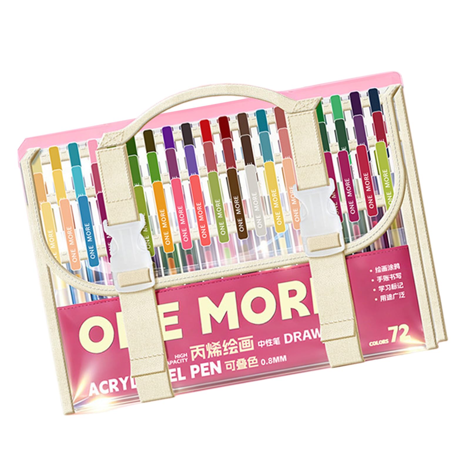 Penna gel acrilico multiuso Penna gel retrattile multicolore da 0, 8 mm per disegni artistici Scarabocchi Schizzi Prendere appunti Acrilico impilabile