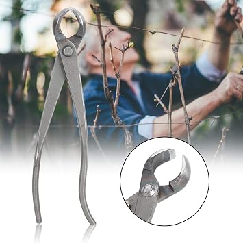 Bonsai Concave Branch Cutter, Multifunction Carbon Steel Garden Branch Cutter Handle Scissor Bonsai Pruning Shear Tool for Garden