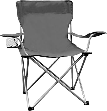 Weather Station Camping Chair, Lightweight and Portable Outdoor Folding Tailgate Quad Chair with Cup Holder and Armrests
