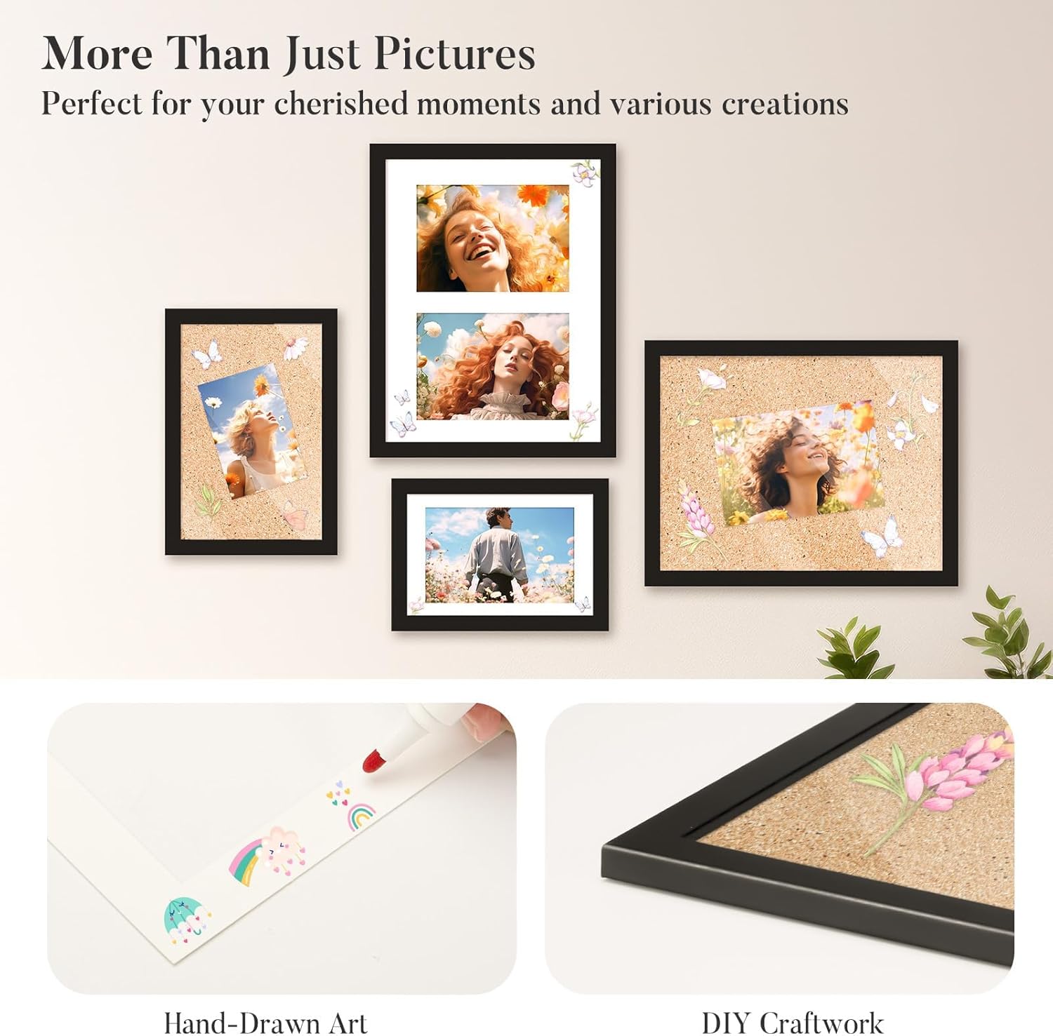 SYNTRIFIC Bundle Contains 5x7 Acrylic Picture Frame 5 Pack+4x6 Black Picture Frame 2 Pack(7 PACK)